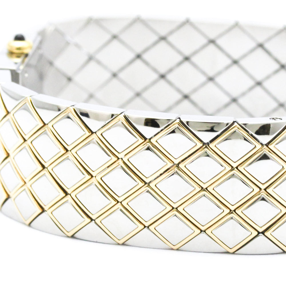 CHANEL Matelasse 18K Gold Steel Quartz Ladies Watch H0475 Polished — Very Good