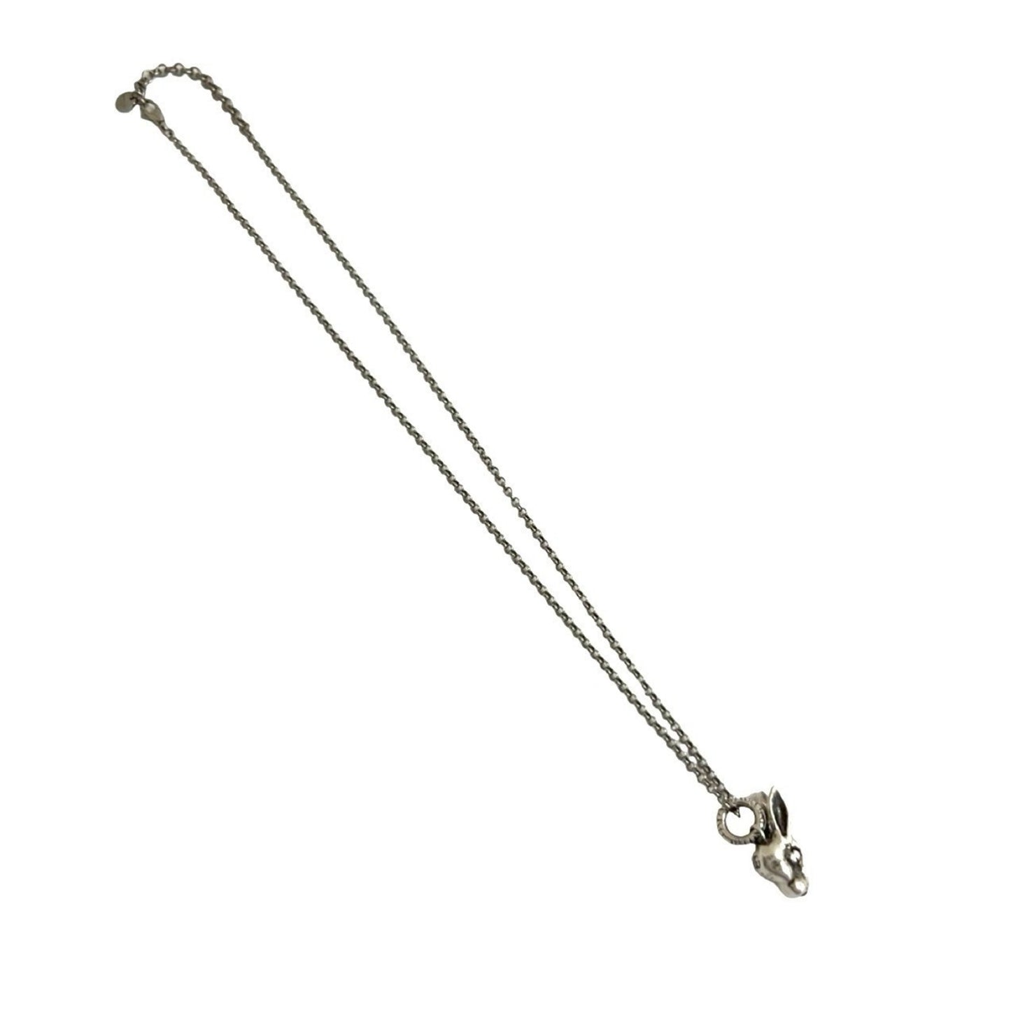 GUCCI Anger Forest Rabbit Head Necklace in Sterling Silver, Pendant, 59030