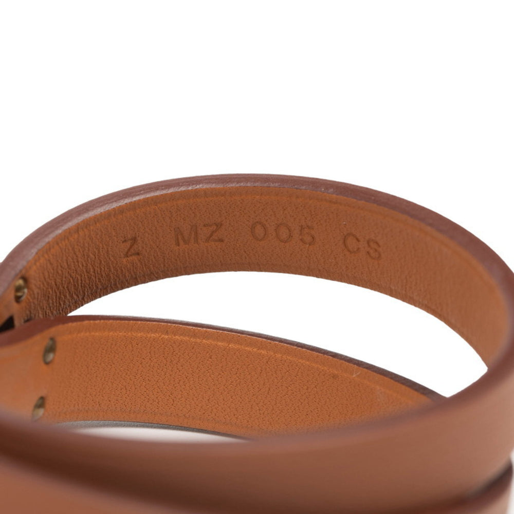 Hermes Hermès Mini Kelly Double Tour Bracelet in Brown with Gold Hardware and Swift Leather for Women — Like New