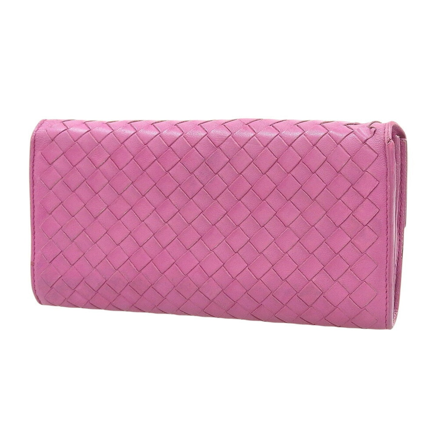 Bottega Veneta Intrecciato Leather Long Wallet in Purple