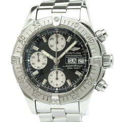 BREITLING Chrono Super Ocean Steel Automatic Mens Watch A13340 Polished — Very Good