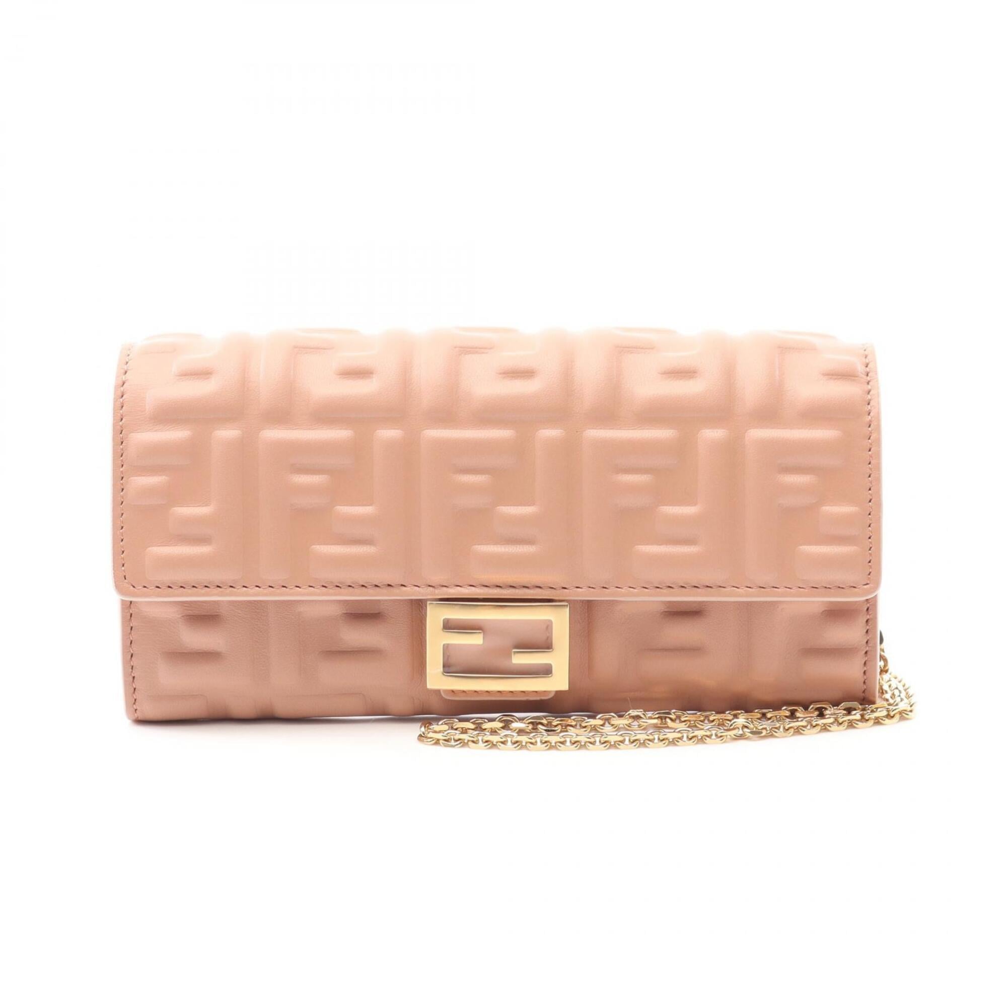 Fendi FF Logo Shoulder Bag Handbag Leather Women's Pink 8M0498AAJDF1SK3 — New - Store Return