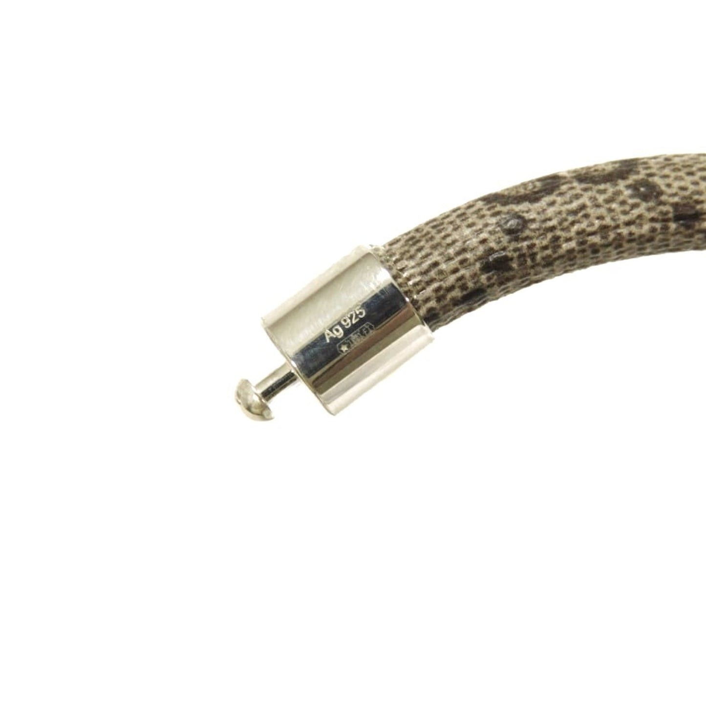 Gucci GG Supreme 17 Double G Ebony Bracelet with Ag925 Sterling Silver Beige 797156 JAAGE 8163 for Men and Women