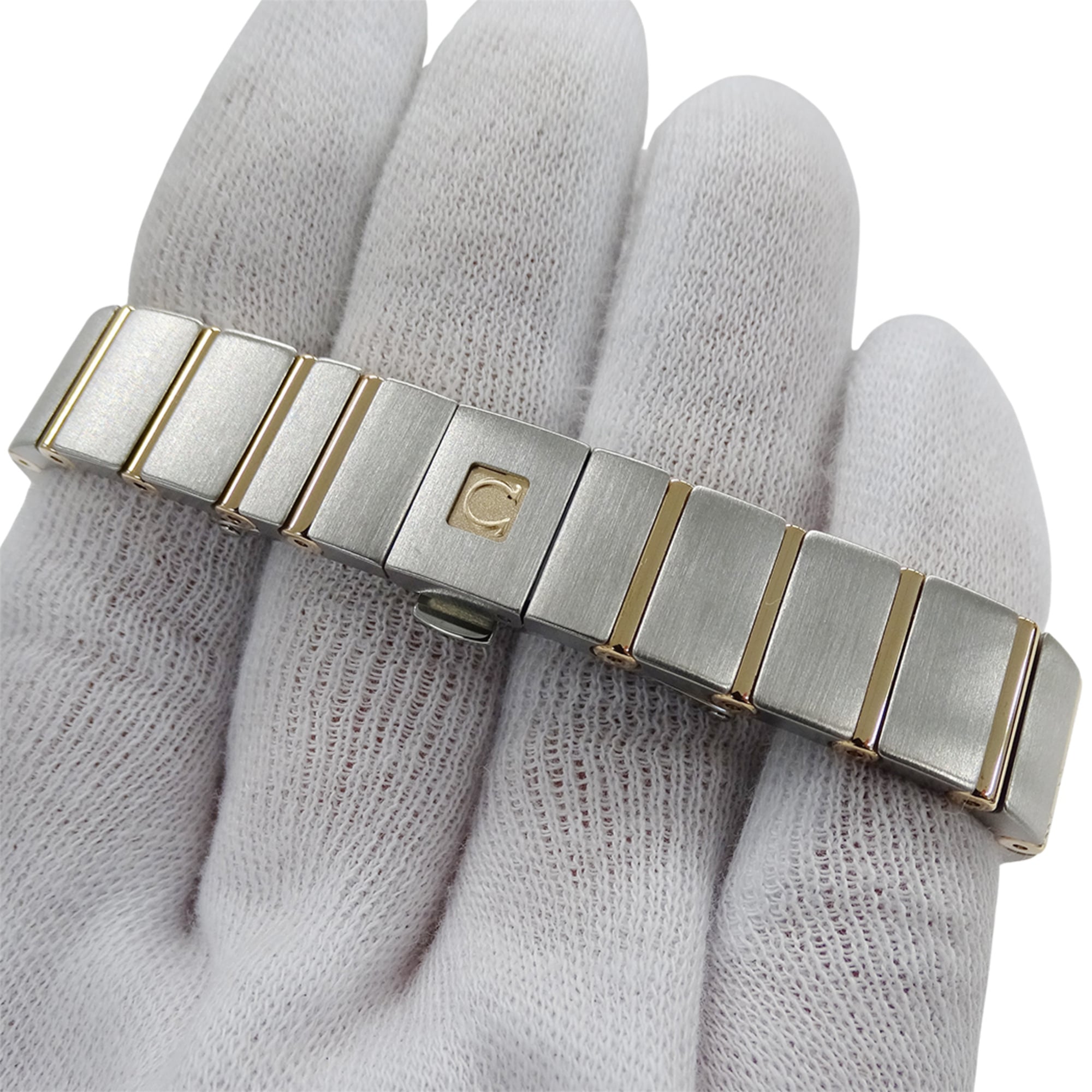 Omega Constellation Brushed 123.25.24.60.55.002 Women's Watch, Brand Name, 12P Diamonds, Mother-of-Pearl, Quartz Movement, Stainless Steel (SS) and Pink Gold (PG) — Good