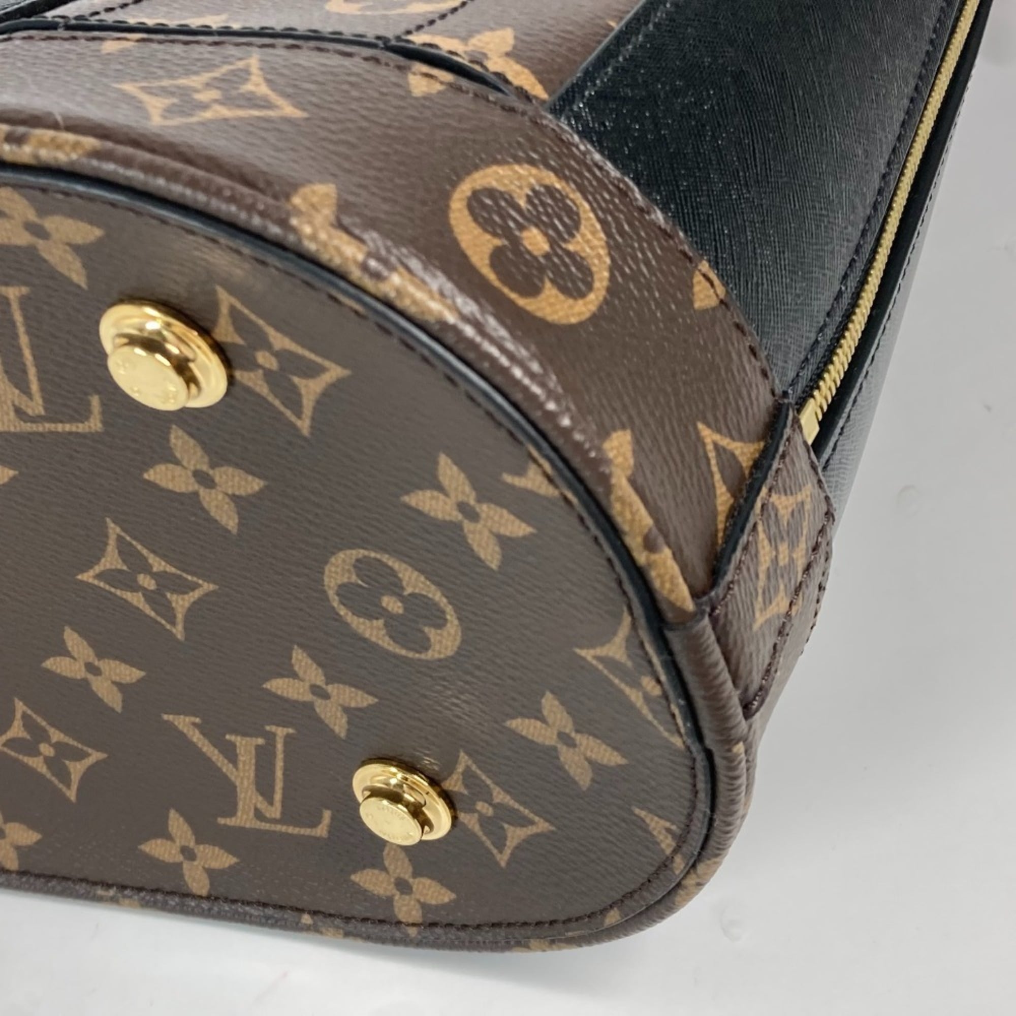 LOUIS VUITTON M44111 Monogram Traceage Tote Shoulder Bag Canvas Women's Brown — Like New