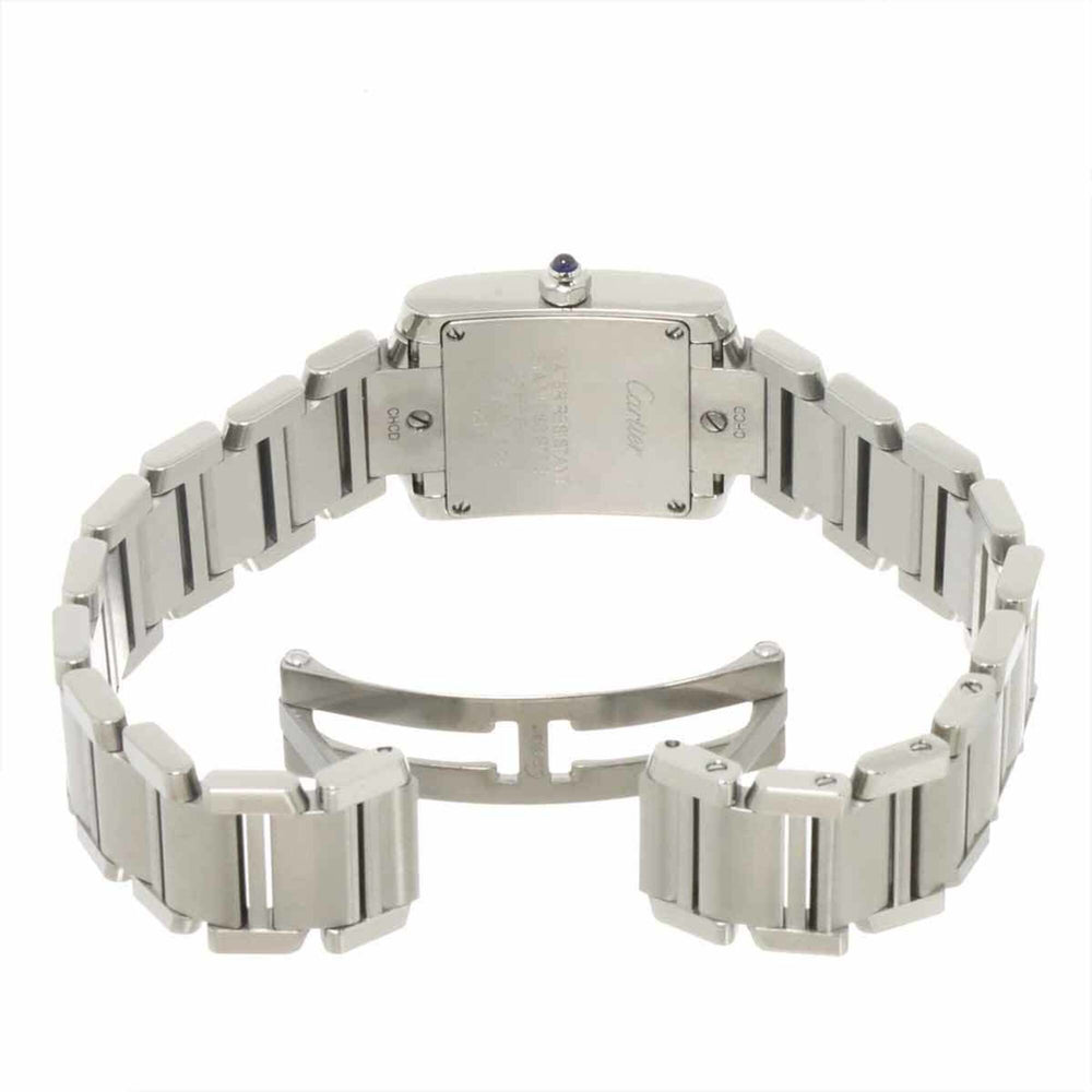 Cartier Tank Francaise SM W4TA0008 Women's Watch, Diamond Bezel, Ivory, Quartz Watch — Like New