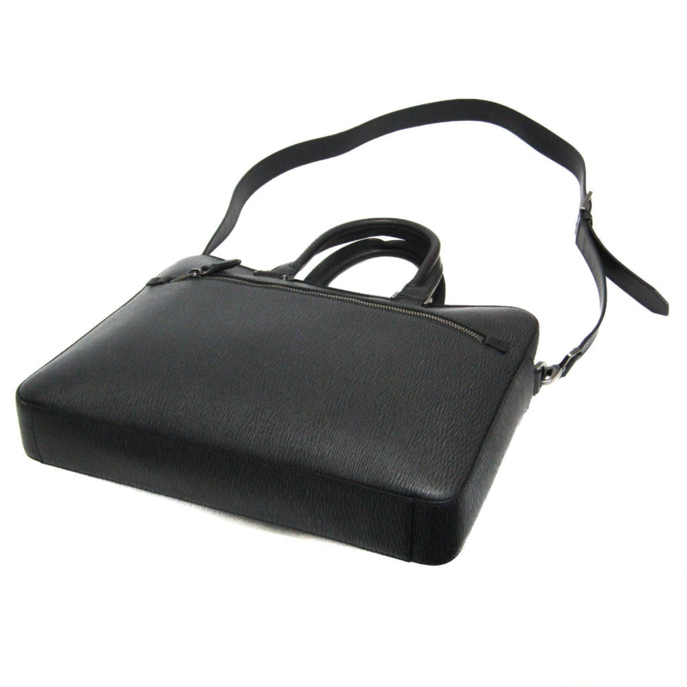 Salvatore Ferragamo FZ-24 0458 Men's Leather Briefcase,Handbag Black — Like New