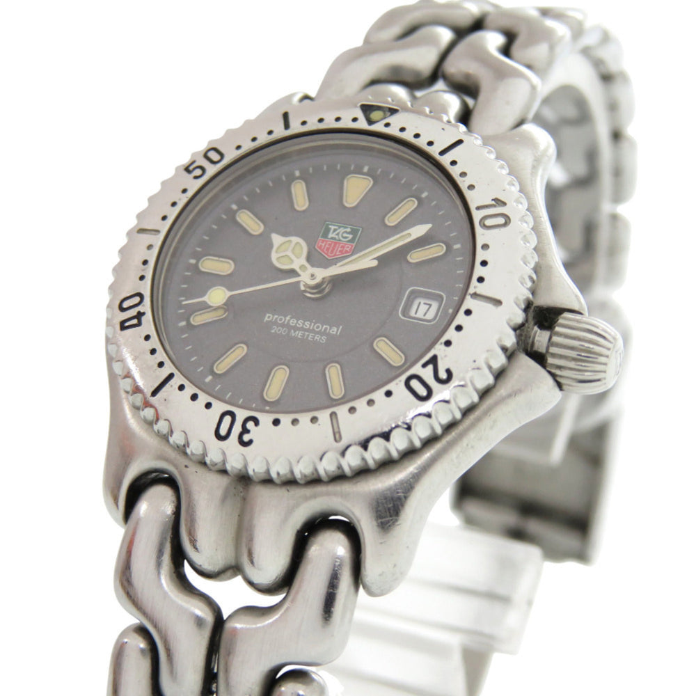 TAG Heuer Cell Date WG1313-2 Stainless Steel Gray Quartz Watch 0667TAG HEUER — Good
