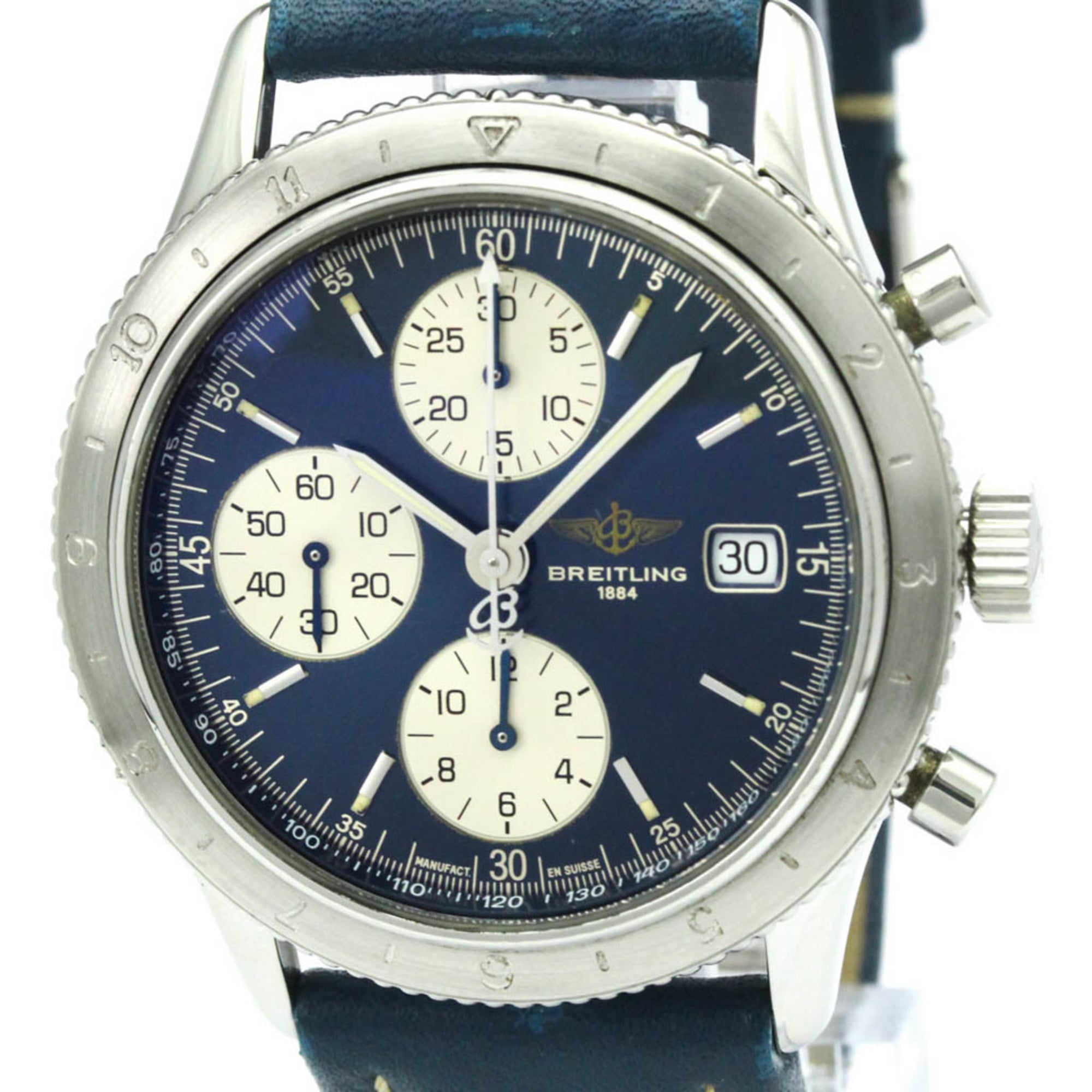BREITLING Navitimer Aviastar Steel Automatic Mens Watch A13023 Polished — Very Good