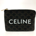 CELINE Triomphe Coin Case 10C662CA2 PVC/Leather Unisex Brown