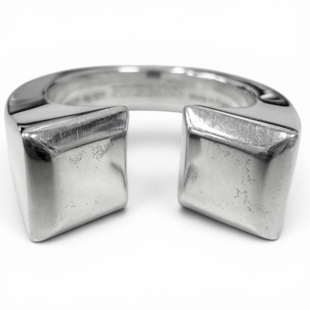HERMES Clou de Forge AG925 Ring, Silver, Size 52, Made in France, Weight 11.7g, Men's — Like New