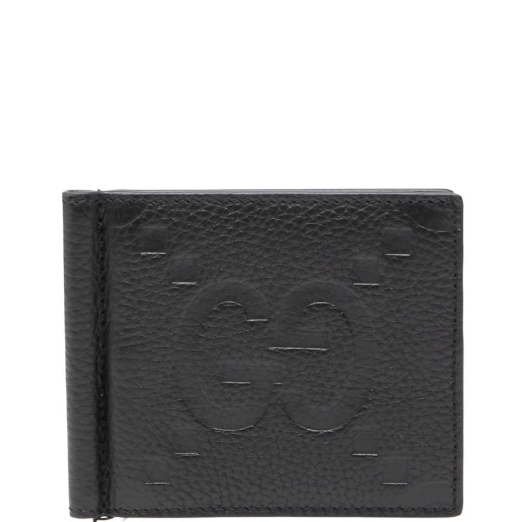 Gucci Jumbo GG Bifold Wallet with Money Clip 739477 Black Leather Women's GUCCI