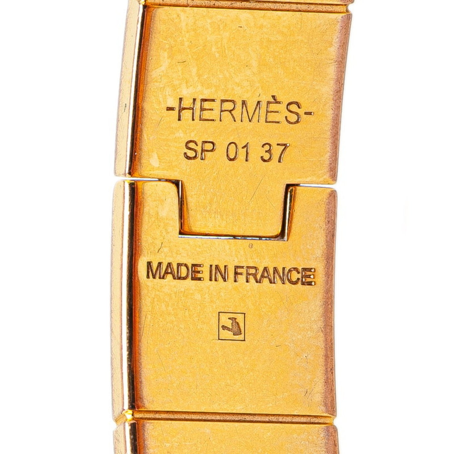 Hermès Charnière Bangle Gold Orange Plated Women's HERMES