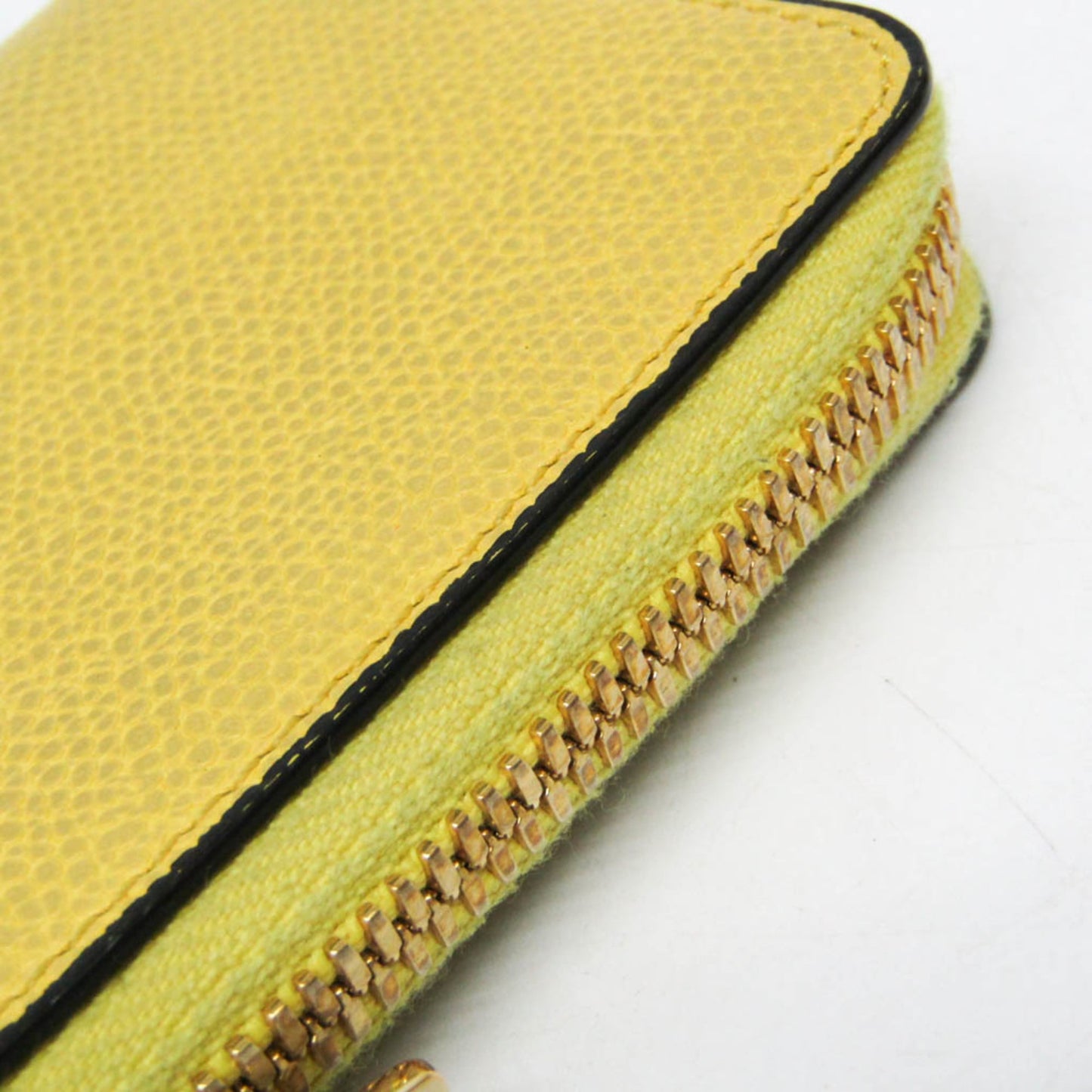 Valextra Multi-case Key Ring Women,Men Leather Coin Purse/coin Case Yellow