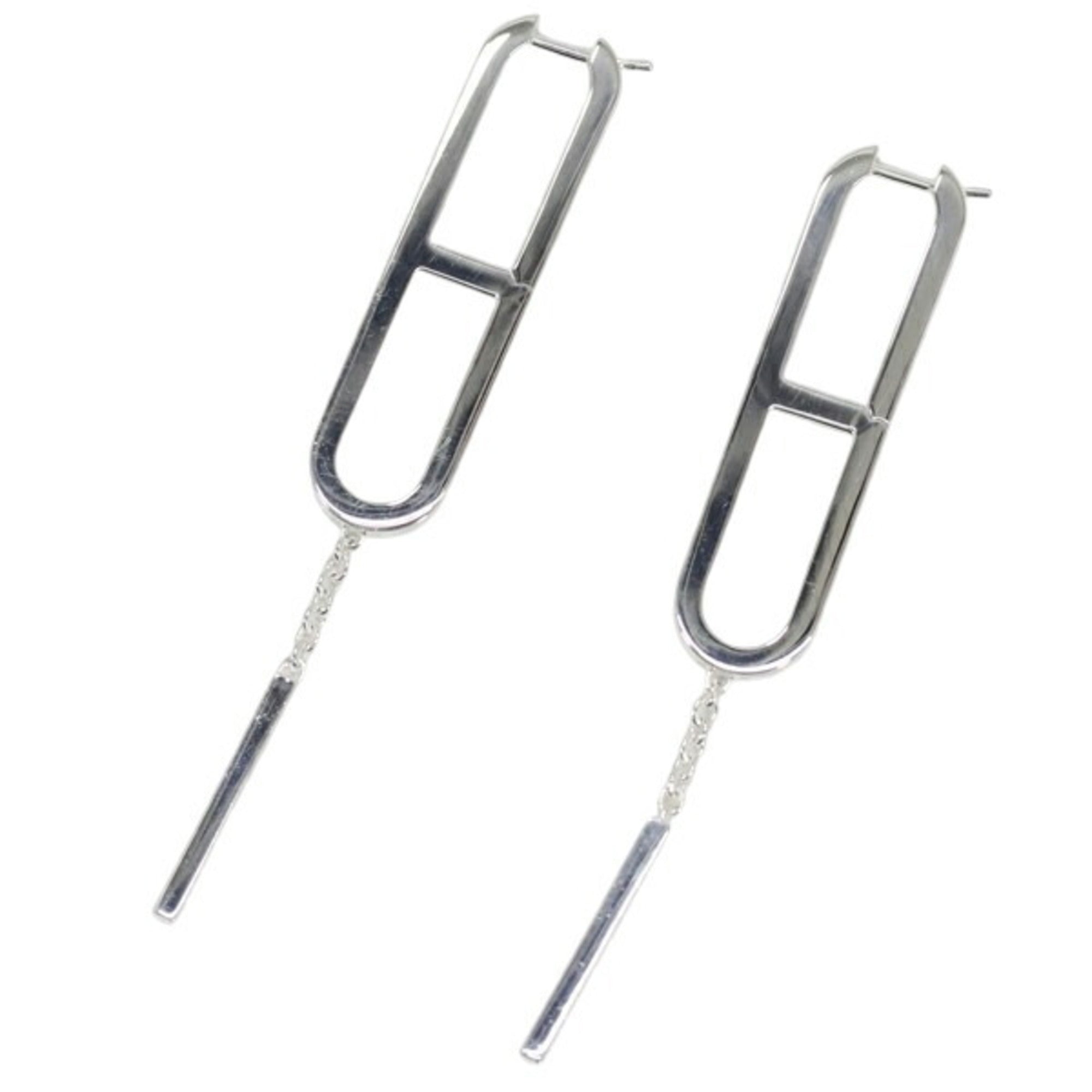 HERMES Ever Chaine d'Ancre Earrings for Women, Ag925, MO1036 — Like New