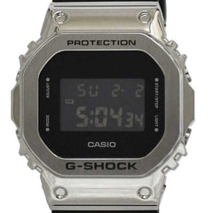 Casio Watch f-22313 Black Silver G-SHOCK GM-5600 SS Rubber Quartz CASIO G-Shock Men's Women's Digital Display Bracelet Alarm Dial Unisex Sports f-222313 — Very Good