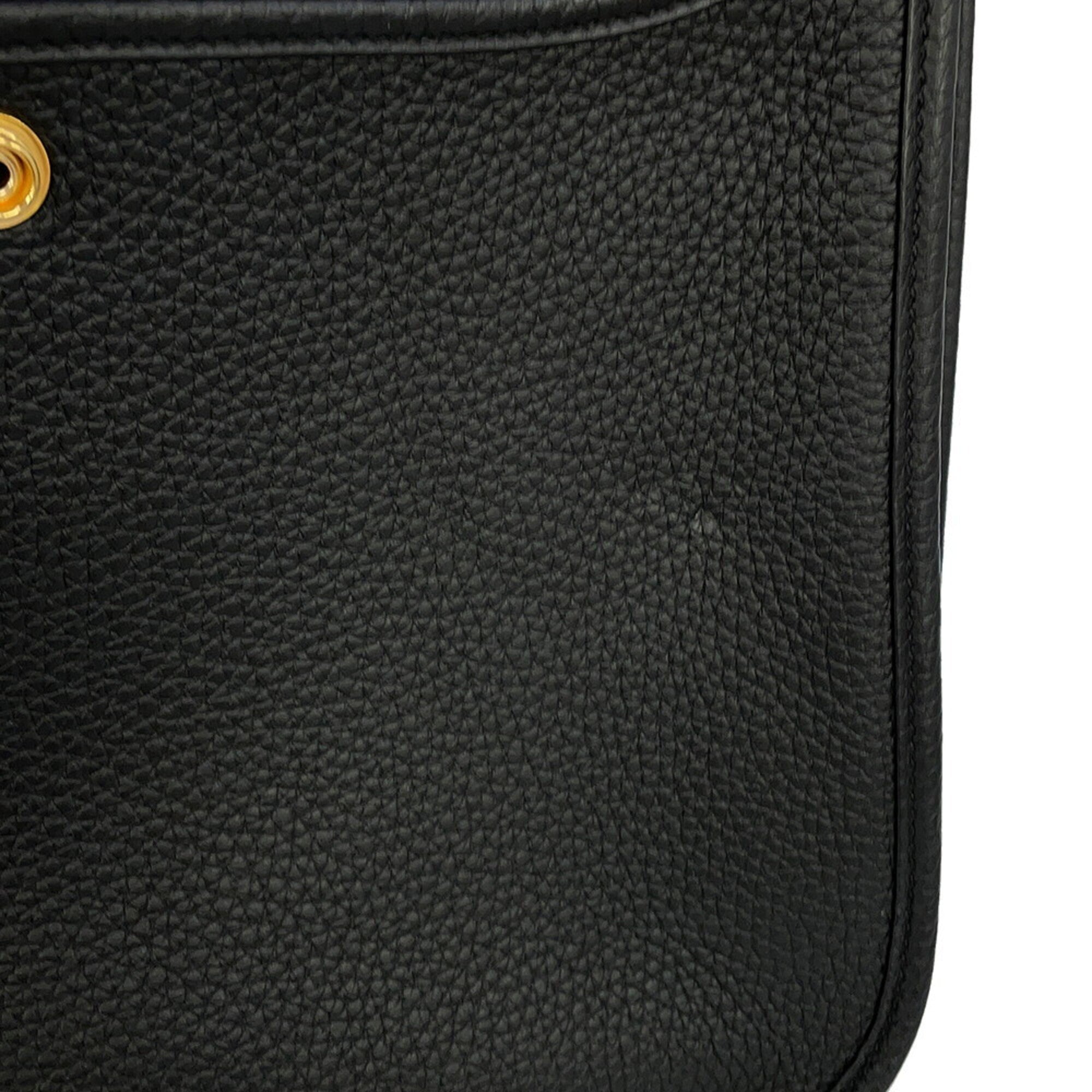 Hermes Evelyne 3 PM Shoulder Bag, Black, Taurillon Clemence Leather, W Stamp, HERMES, Evelyne, Handbag, Women's, HERMES — Like New