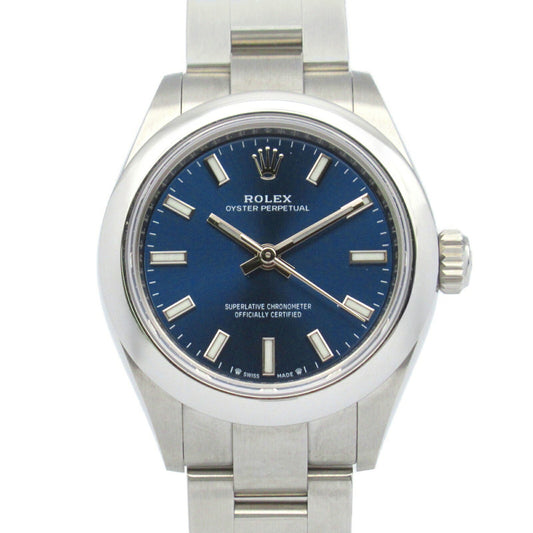 Rolex ROLEX Oyster Perpetual 28 Random Number Watch Stainless Steel Ladies Blue BA 276200