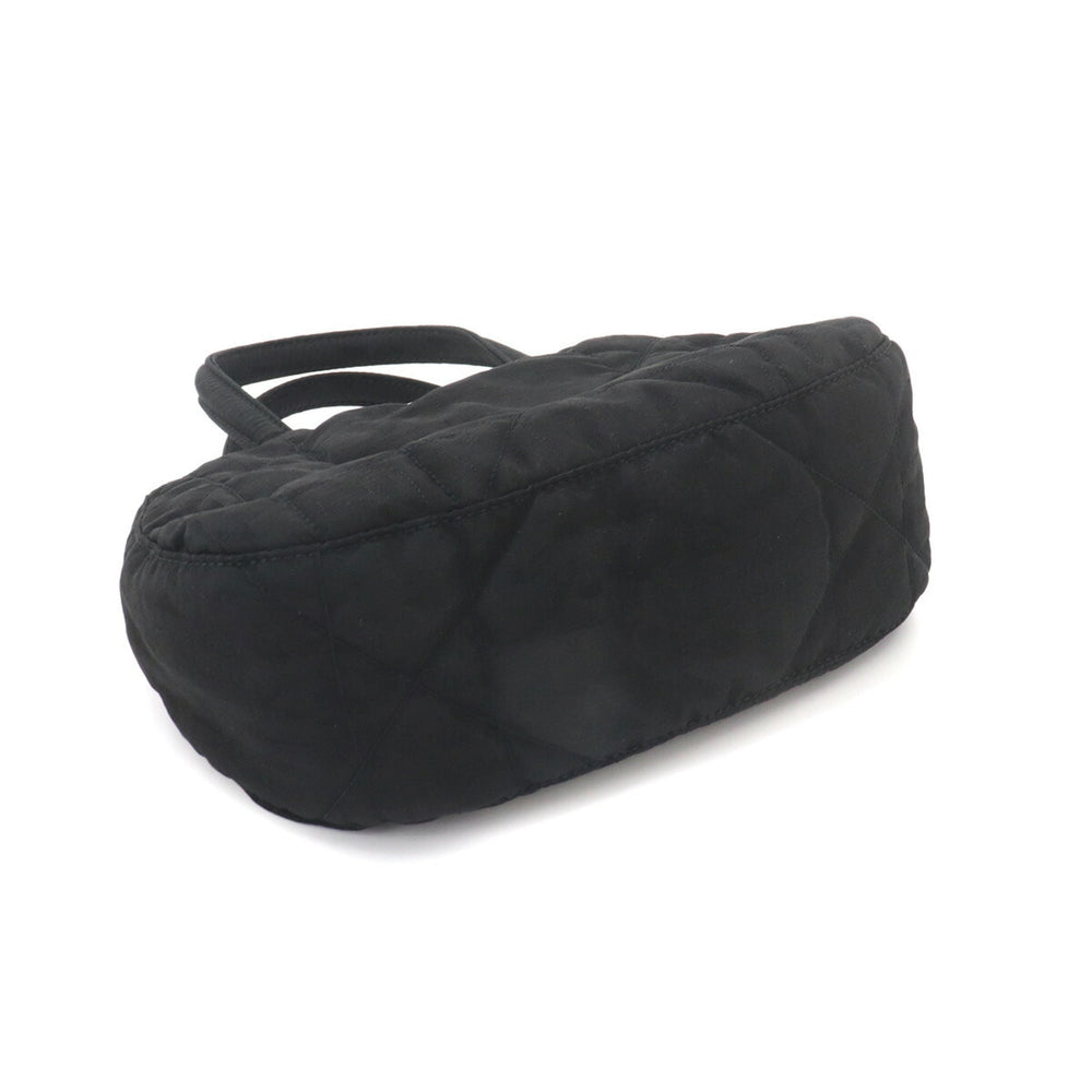 Christian Dior Trotter Mini Handbag, Nylon Leather, Black with Silver Hardware — Like New