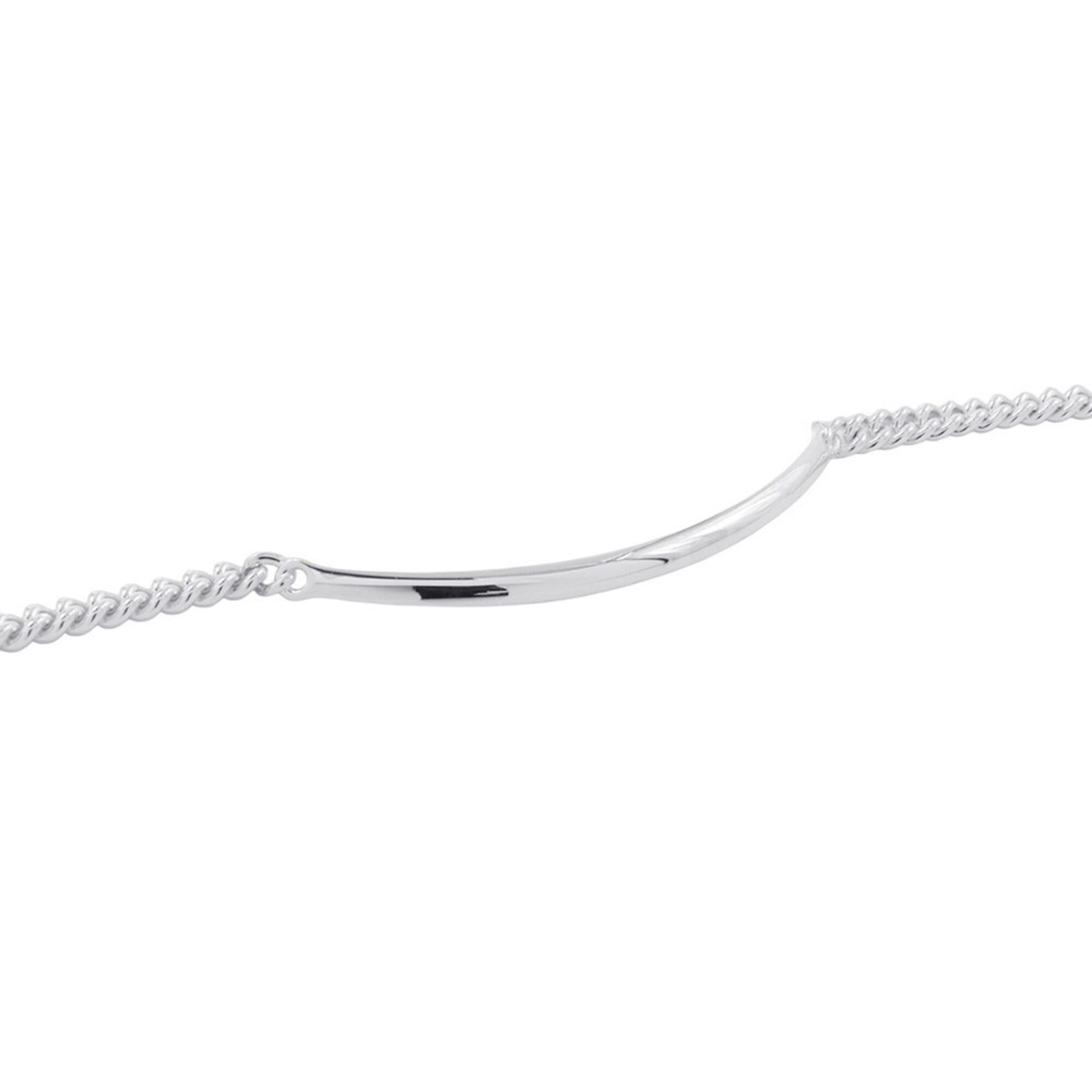 Hermes Boucles Sellier Inflexible Necklace, SV925 Silver, Size PM 42 — Like New