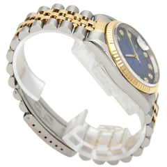 Rolex 16233G Datejust 10P Diamond Blue Gradient Watch Stainless Steel/SSxK18YG Men's ROLEX — Good