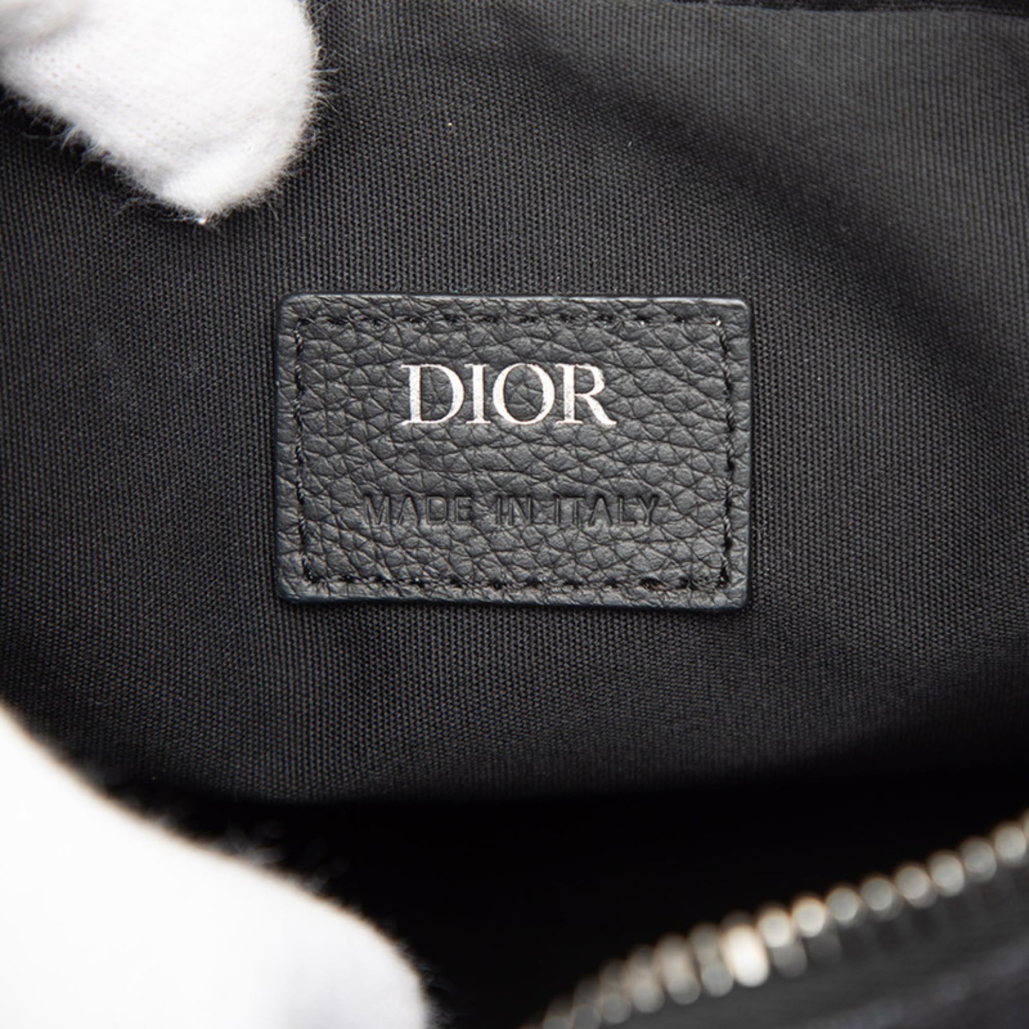 Christian Dior Dior Oblique Saddle Shoulder Bag in Black Canvas and Leather for Women