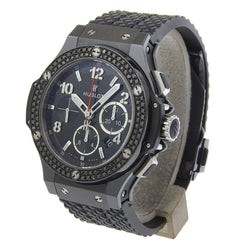 Hublot Big Man Black Magic Watch, Diamond Bezel, 301.CV.130.RX.110, Ceramic x Titanium Rubber, Black, Automatic Chronograph, Dial, Men's Watch — Very Good