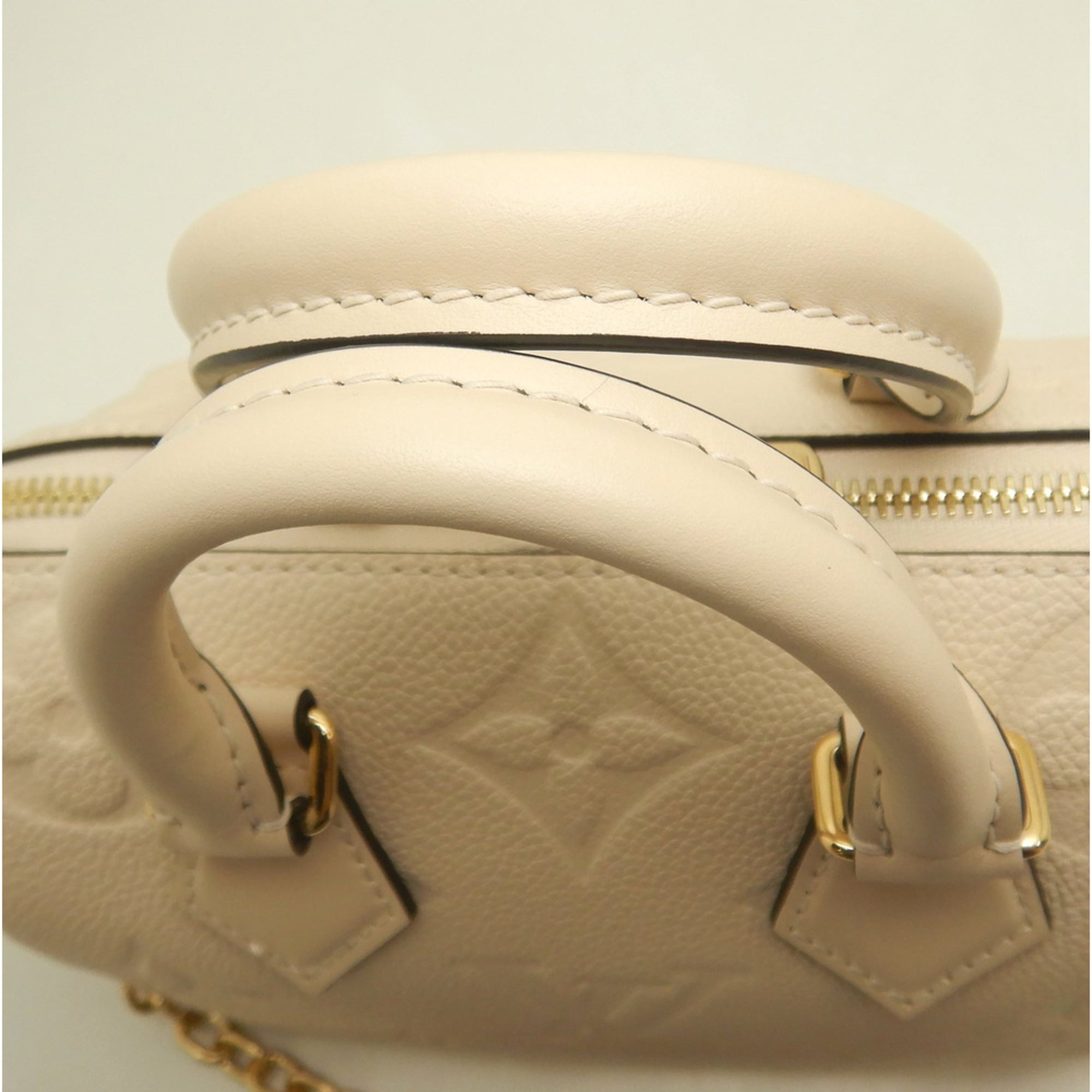 LOUIS VUITTON Monogram Empreinte Speedy Bandoulière 20 M58954 Handbag, Cream, Women's 254135 — Like New
