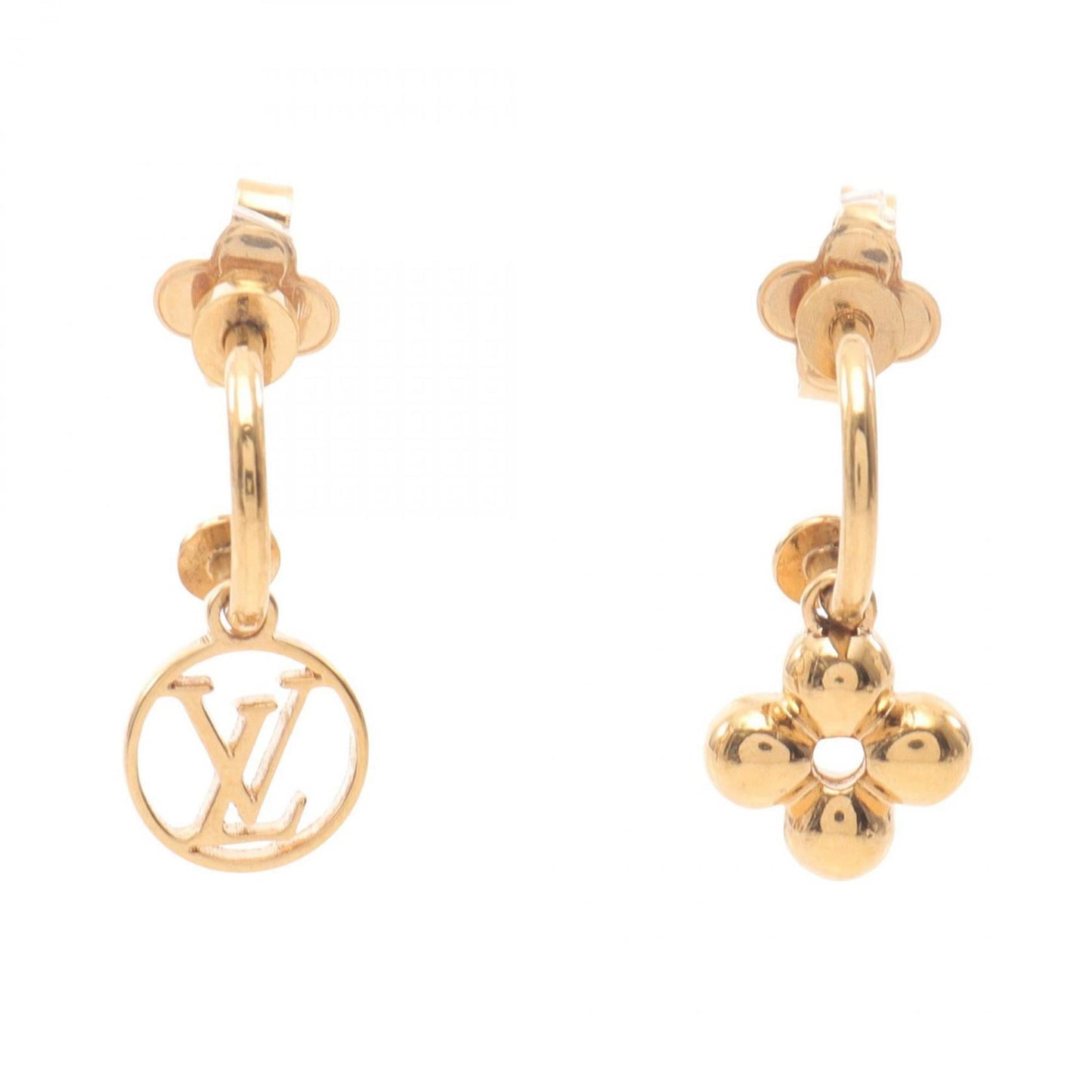 Louis Vuitton Boucle d'oreille Blooming Earrings, Gold Plated, Women's