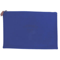 Hermes Flat Pouch MM Canvas Blue 0275HERMES — Like New