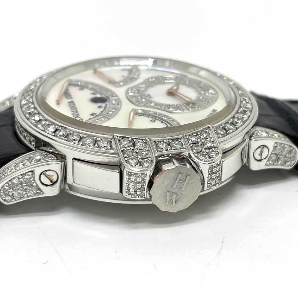 HARRY WINSTON MCRA44W Ocean Chrono Triple Retrograde Automatic Watch, 18K White Gold, Men's — Good
