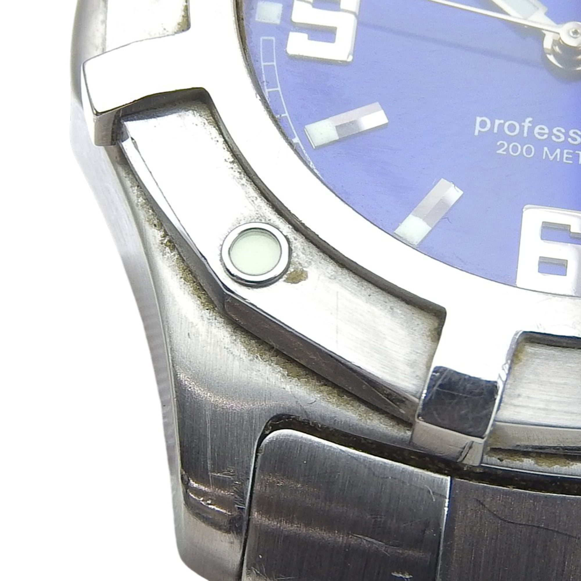 TAG Heuer 2000 Exclusive Watch WN1112 Stainless Steel Quartz Analog Blue Dial Men's — Good