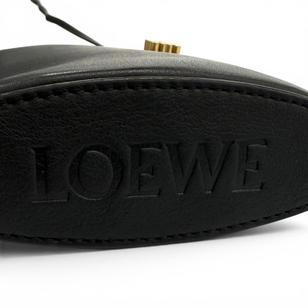 LOEWE C630R12X01 Classic Calfskin Dice Pocket Anagram Shoulder Bag, Black, Made in Spain, Women's, with Dust Bag — Like New