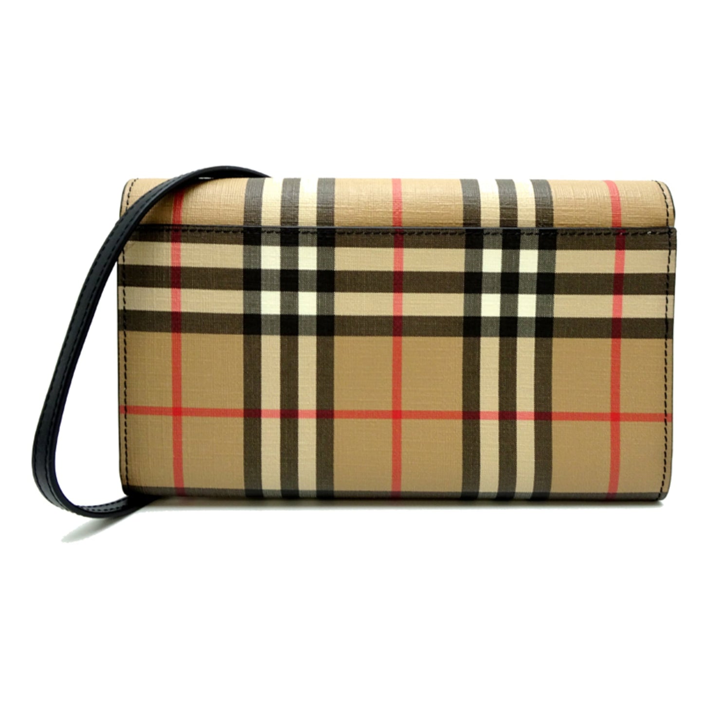 Burberry Wallet Shoulder Bag, Women's Bifold Wallet, Polyester, Beige (Burberry Check)