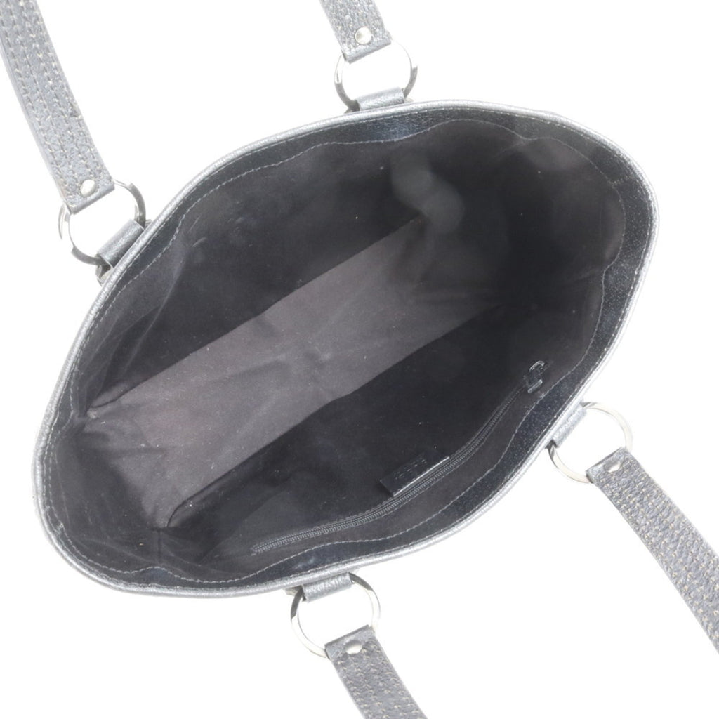 Gucci GG Canvas 113019 Leather Tote Bag Shoulder Handbag Black Women's