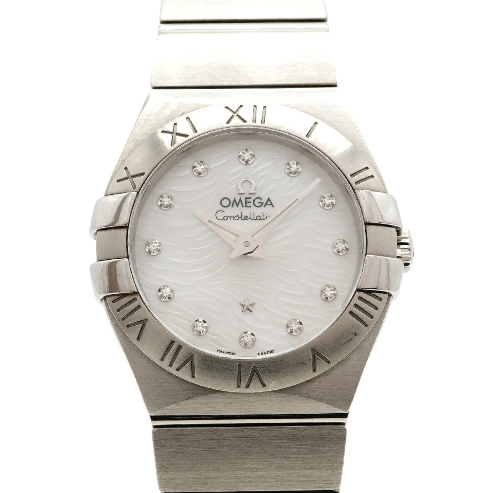 Omega Constellation Plume Diamond 123.10.27.60.55.004 White Dial Women's Watch — Very Good