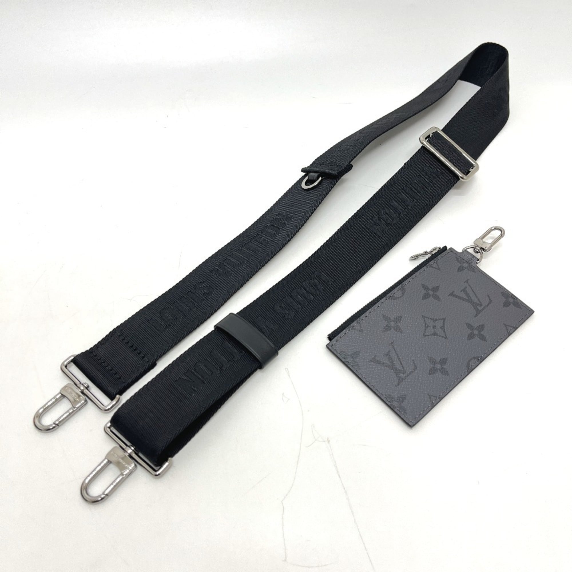 LOUIS VUITTON M81124 Gaston Wearable Wallet Bag Handbag Shoulder Monogram Eclipse Canvas Men's Black — New - Store Return