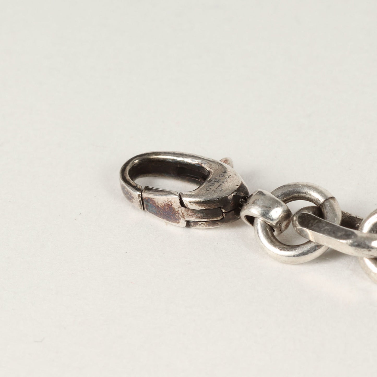 GUCCI Interlocking Chain Necklace (616941) Ag925 Silver for Men