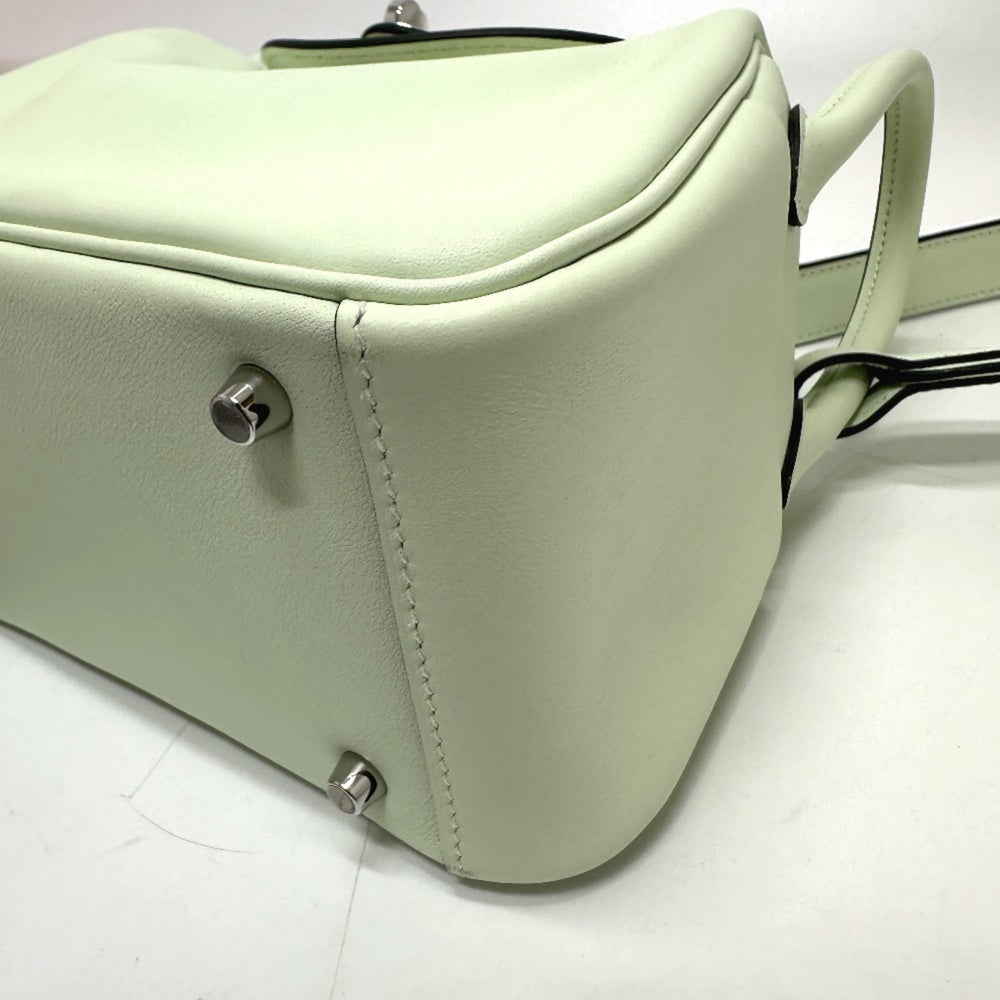HERMES Lindy Shoulder Bag, Swift Leather, Women's, Veil Fizz, Light Green, G-231125-89 — New - Store Return