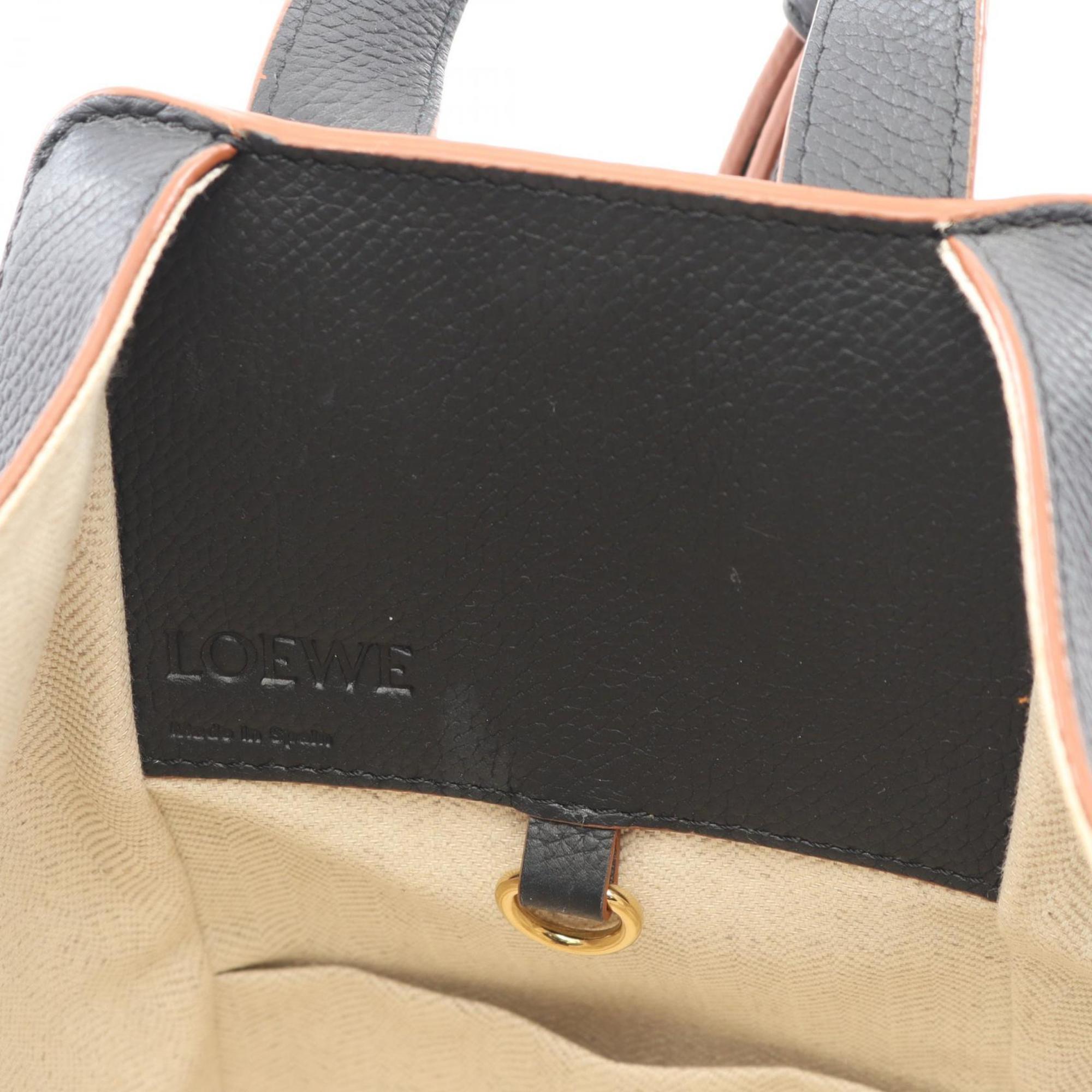 LOEWE Hammock Bag, Small Handbag, Leather, Women's, Black