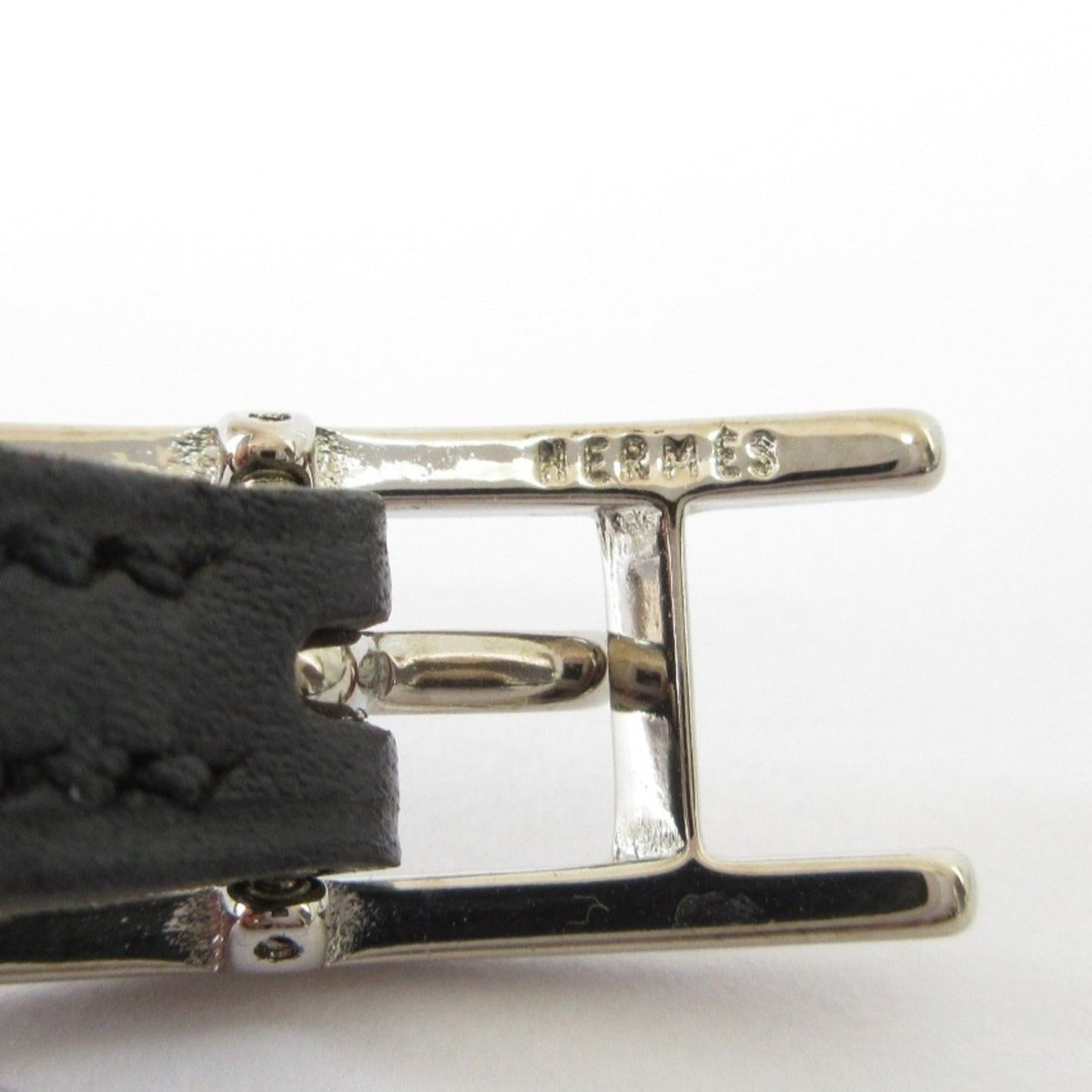 HERMES Api 3 Double Tour 2-Strand Bracelet in Black Box Calf Leather with Silver Hardware for Women
