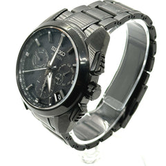 Seiko SBXC069/5X53-0AV0 Astron Global Line Day Date GPS Solar Radio-Controlled Wristwatch Titanium Men's Black — Good