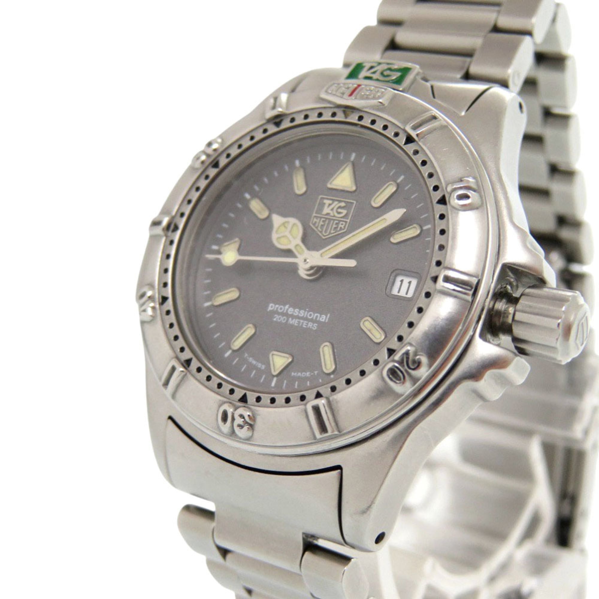 TAG Heuer Professional 200m WF1411-0 Stainless Steel Grey Quartz Watch 0555TAG HEUER — Good