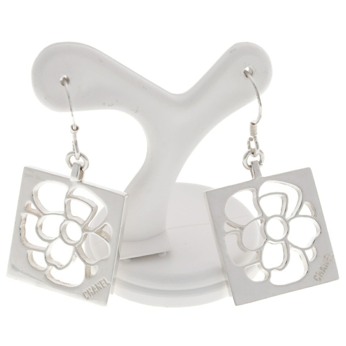 CHANEL Camellia Earrings Sv.925 A-157970