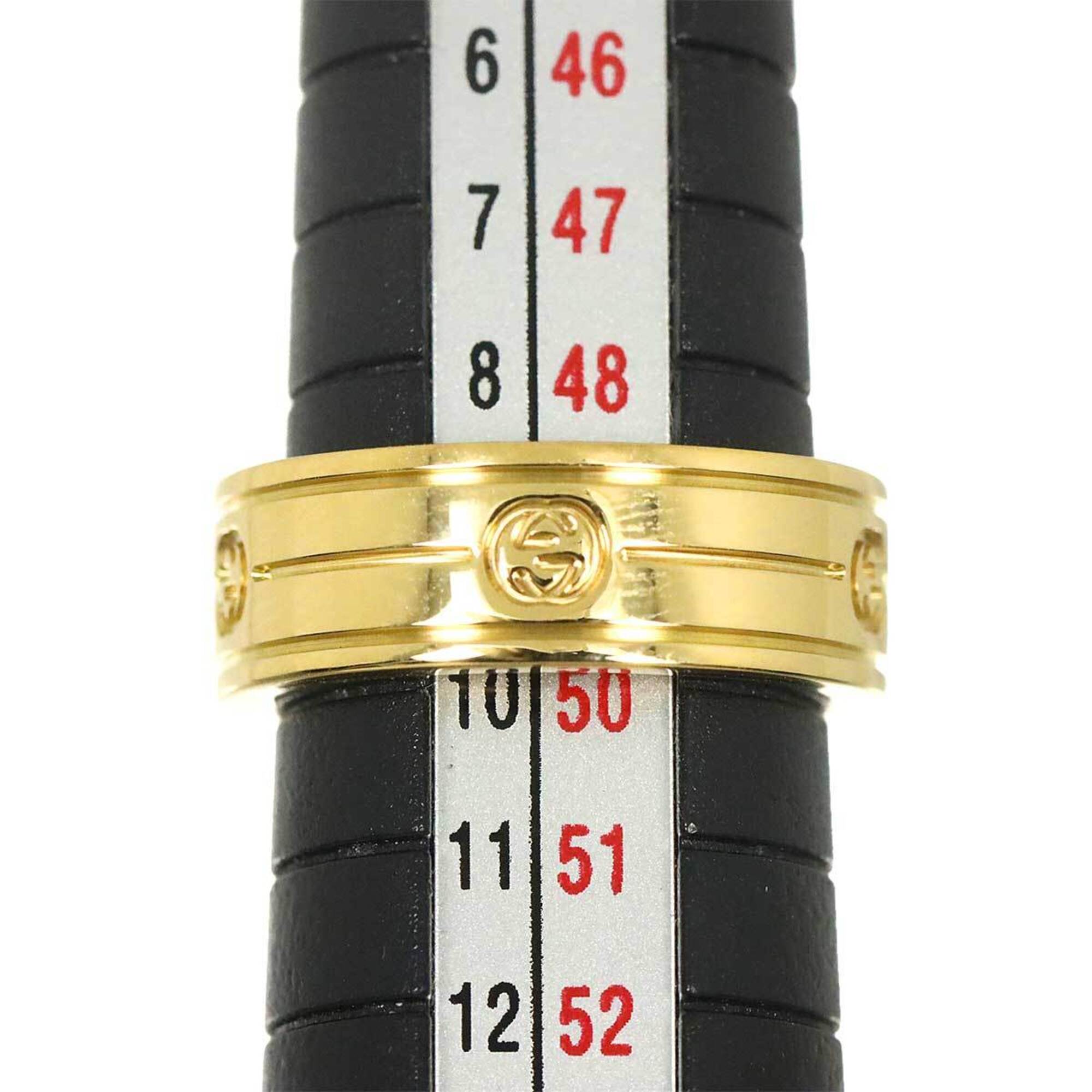 Gucci Interlocking Ring #10, 18K YG Yellow Gold 750 — Like New