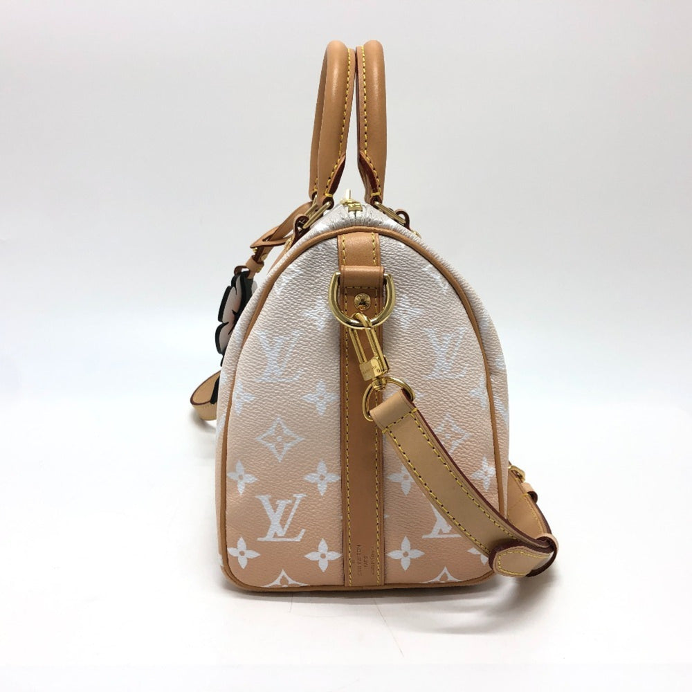 LOUIS VUITTON M45722 Monogram Giant Gradient Speedy Bandouliere 25 2-Way Mini Boston Bag/Shoulder Bag in Canvas, Women's, Blue Pink — Like New