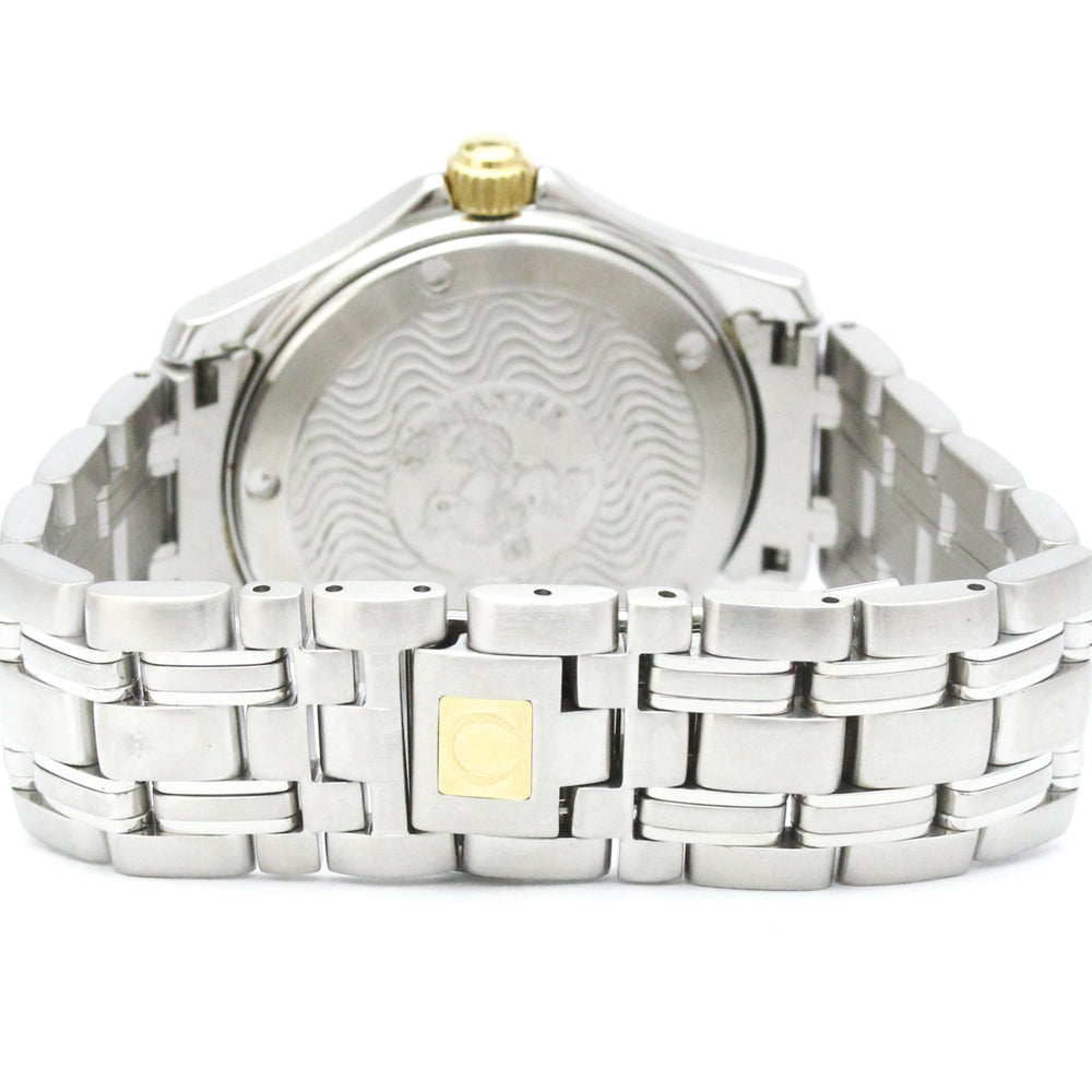 OMEGA Seamaster 18K Gold Steel Quartz Ladies Watch 2411.80 Polished — Very Good