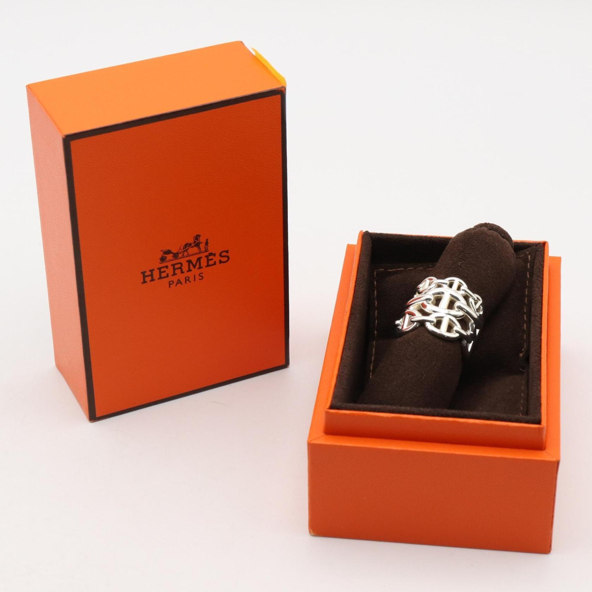 Hermes Chaine d'Ancre Enchainee GM Ring - Sterling Silver 925 Men's & Women's Tone — Like New