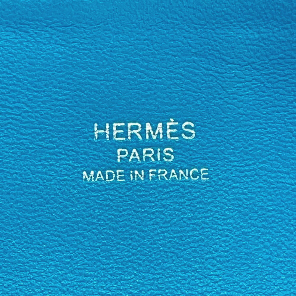 Hermes Bolide 1923 Mini Blue Zanzibar Evercolor W stamp HERMES 2-way shoulder bag handbag women's — Like New