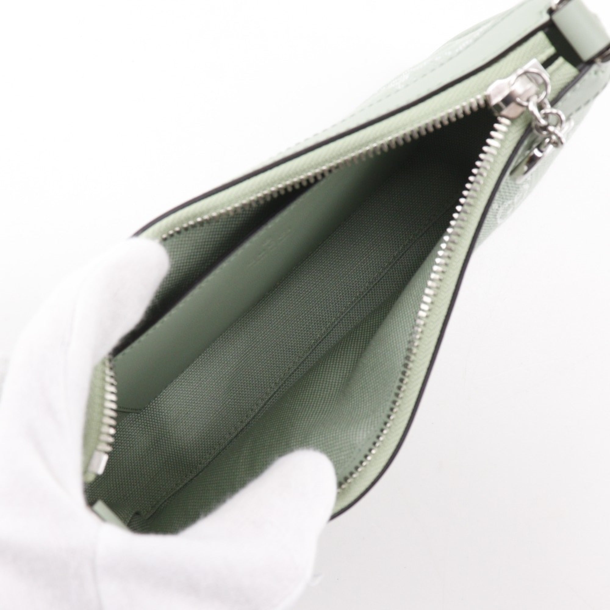 Gucci Off Deer 3-Way Shoulder Bag 784753, GG Canvas, Pale Green, Zipper, Women's — Like New